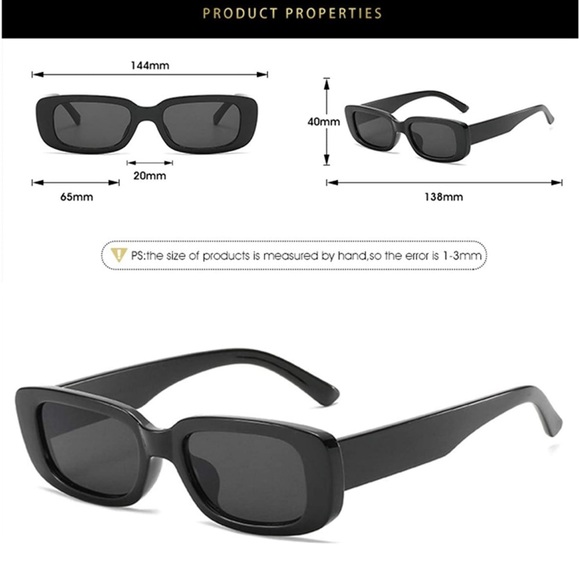 Retro Rectangular Sunglasses - Picture 3 of 6